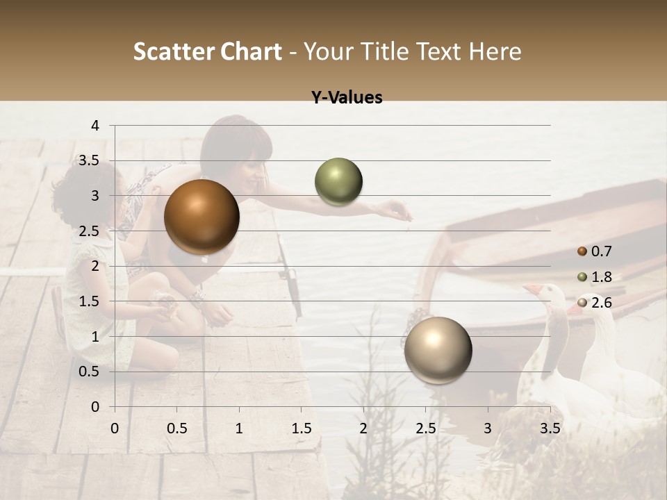 A Woman And A Child On A Dock Near A Boat PowerPoint Template