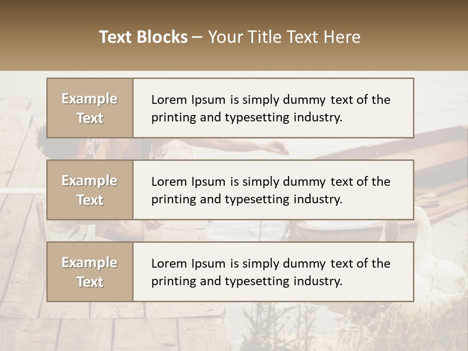 A Woman And A Child On A Dock Near A Boat PowerPoint Template