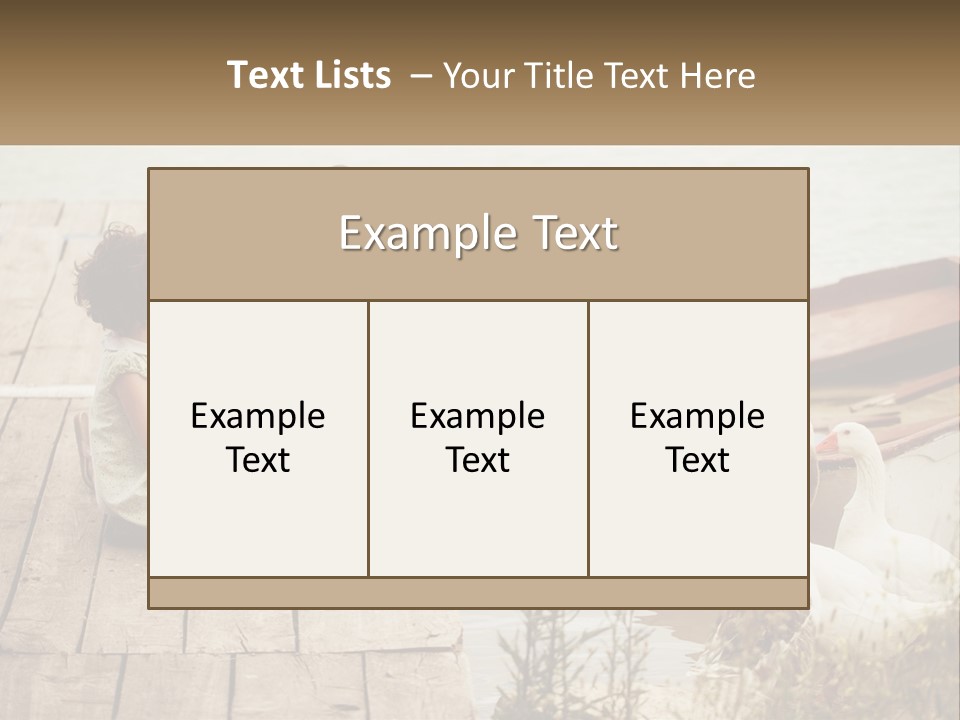 A Woman And A Child On A Dock Near A Boat PowerPoint Template