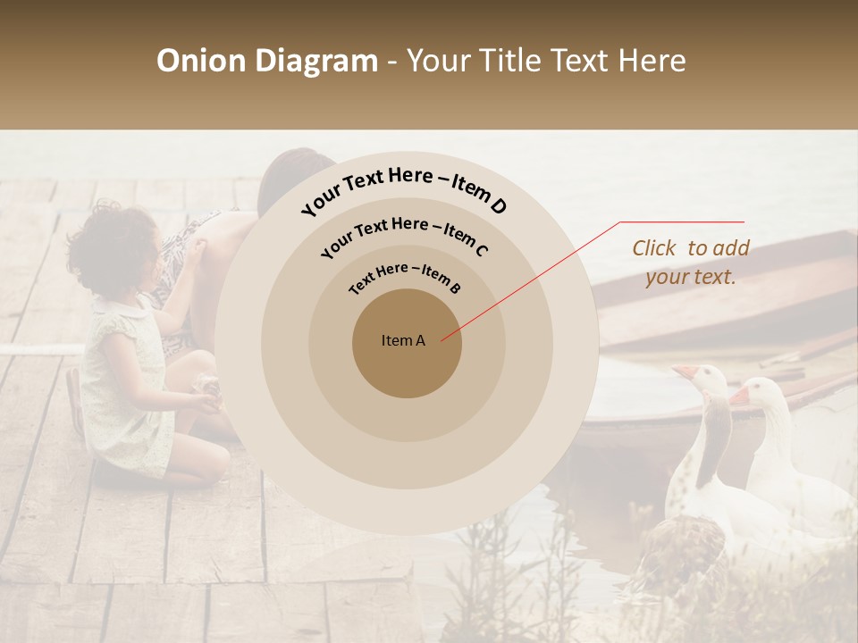 A Woman And A Child On A Dock Near A Boat PowerPoint Template