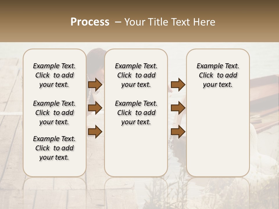 A Woman And A Child On A Dock Near A Boat PowerPoint Template