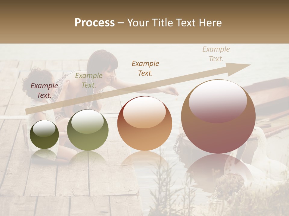 A Woman And A Child On A Dock Near A Boat PowerPoint Template