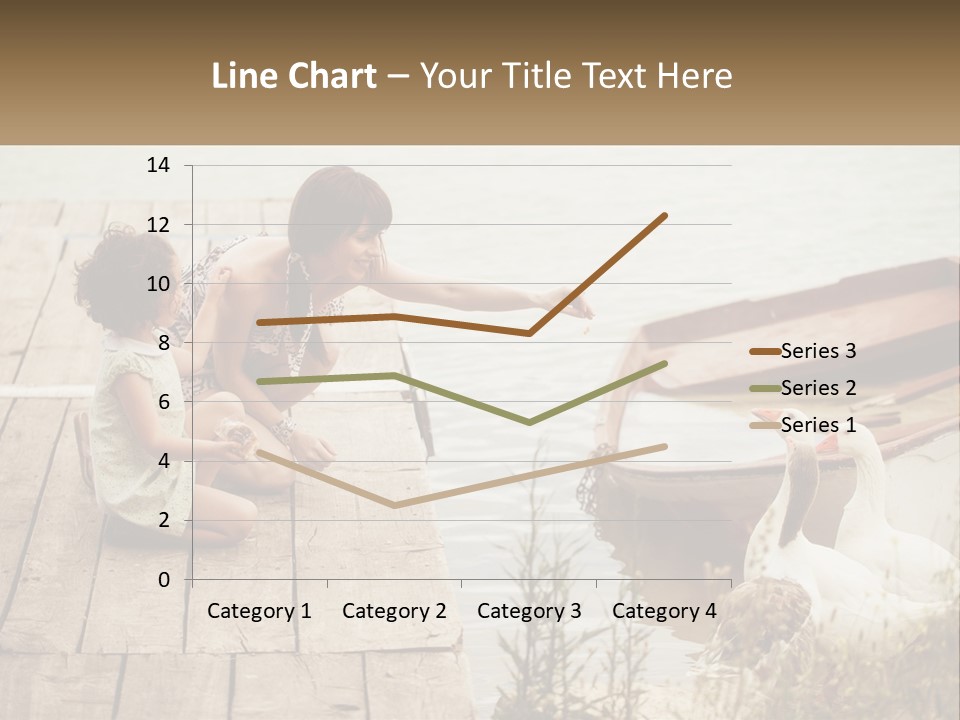 A Woman And A Child On A Dock Near A Boat PowerPoint Template