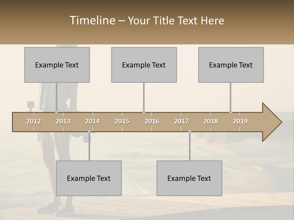 A Young Girl Holding A Skateboard Standing On A Pier PowerPoint Template