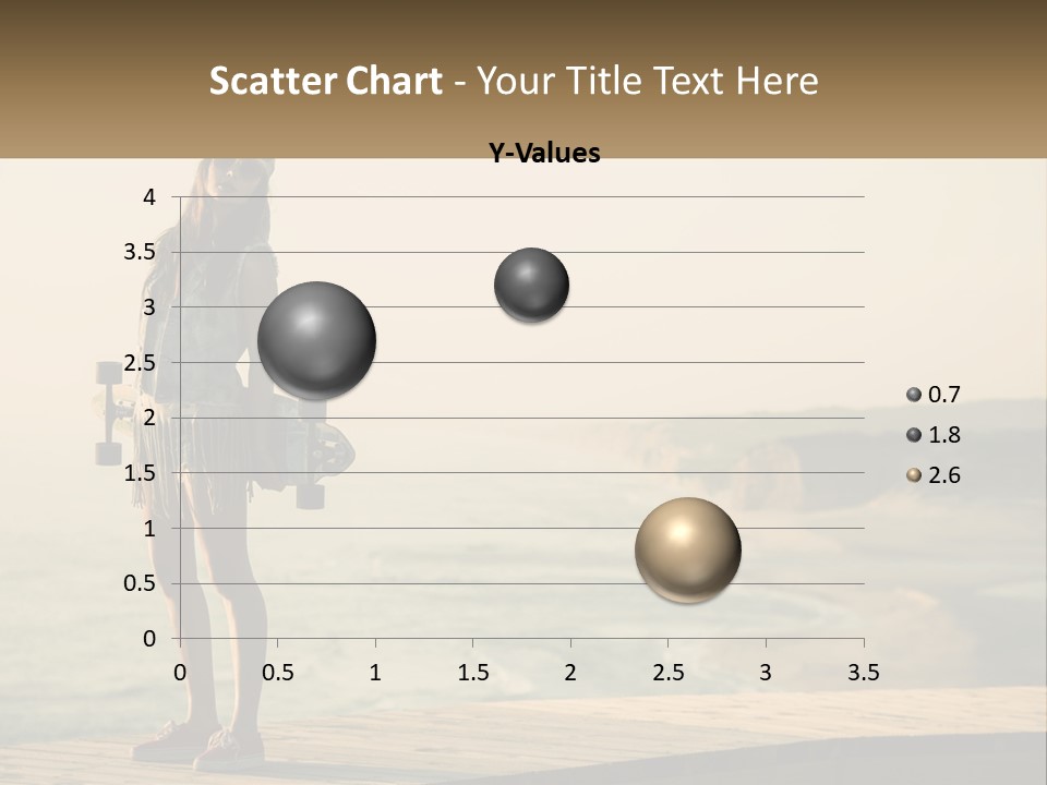 A Young Girl Holding A Skateboard Standing On A Pier PowerPoint Template