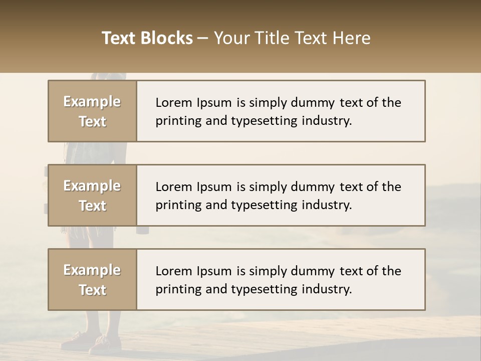 A Young Girl Holding A Skateboard Standing On A Pier PowerPoint Template