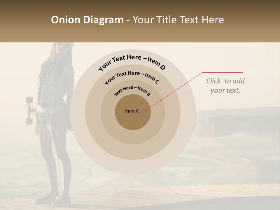 A Young Girl Holding A Skateboard Standing On A Pier PowerPoint Template