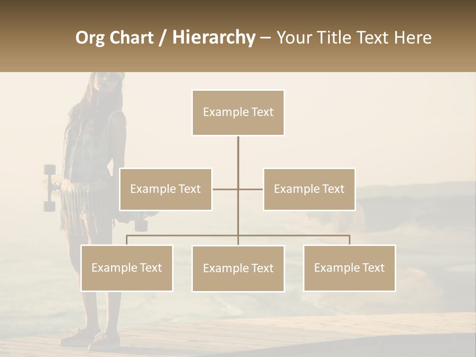 A Young Girl Holding A Skateboard Standing On A Pier PowerPoint Template