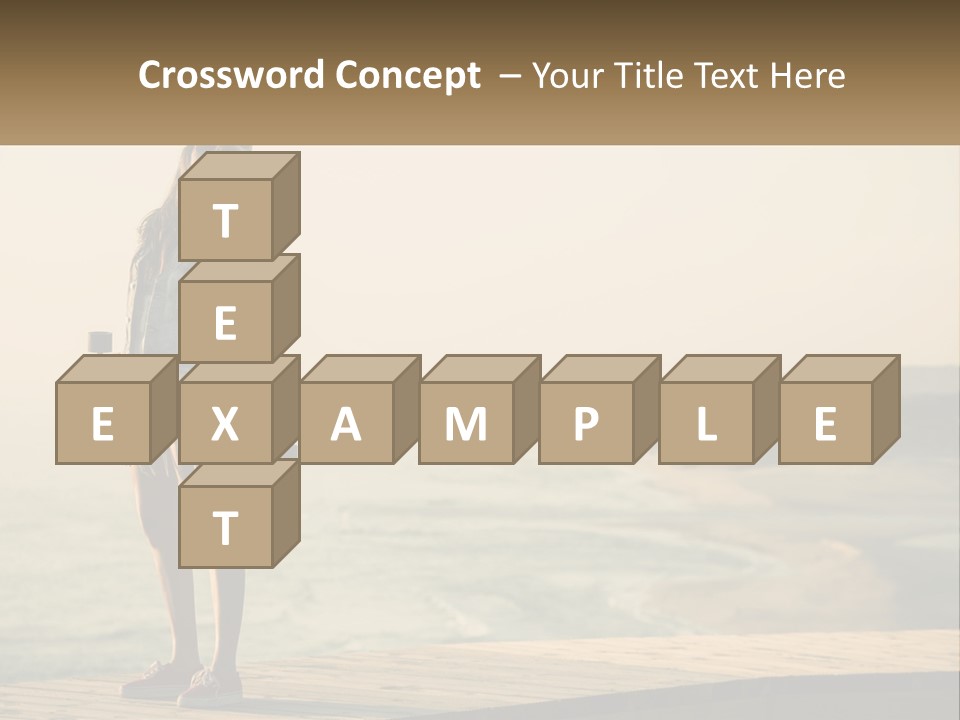 A Young Girl Holding A Skateboard Standing On A Pier PowerPoint Template