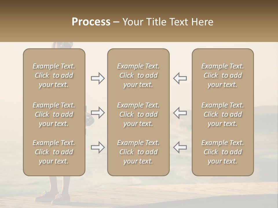 A Young Girl Holding A Skateboard Standing On A Pier PowerPoint Template