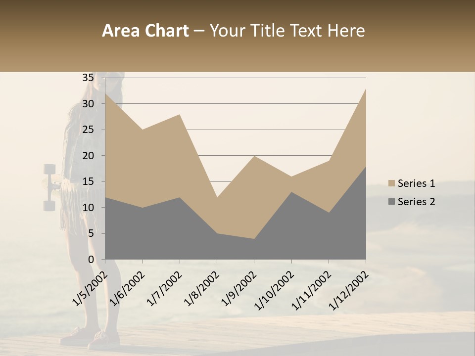 A Young Girl Holding A Skateboard Standing On A Pier PowerPoint Template
