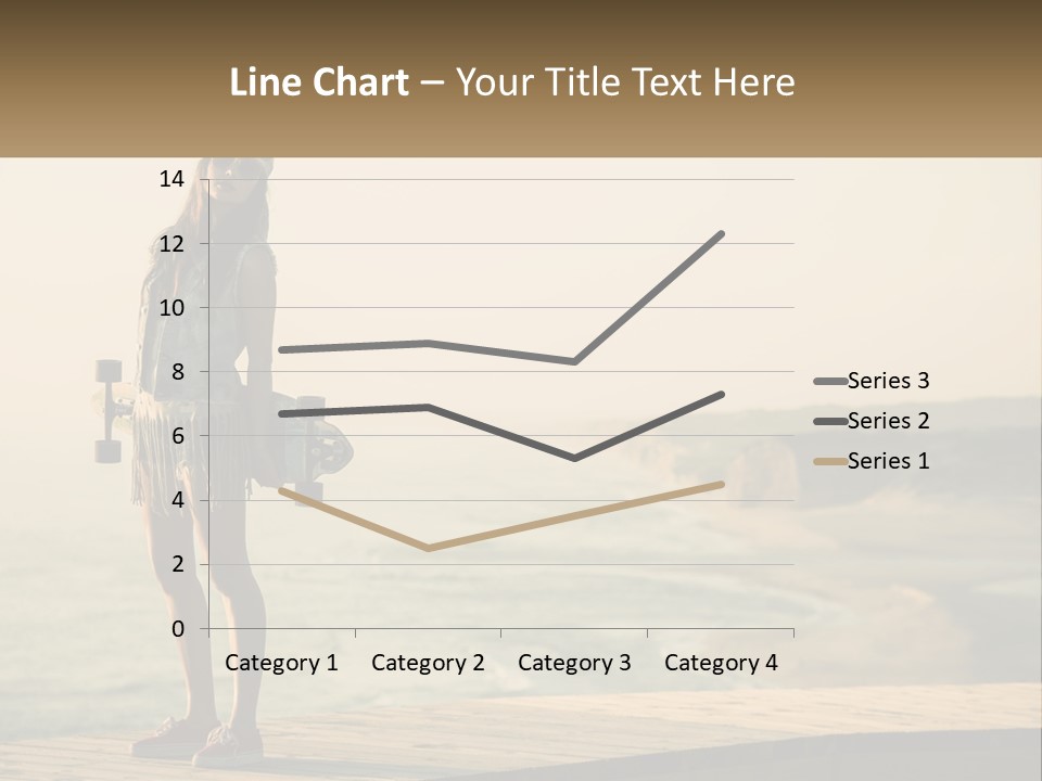 A Young Girl Holding A Skateboard Standing On A Pier PowerPoint Template