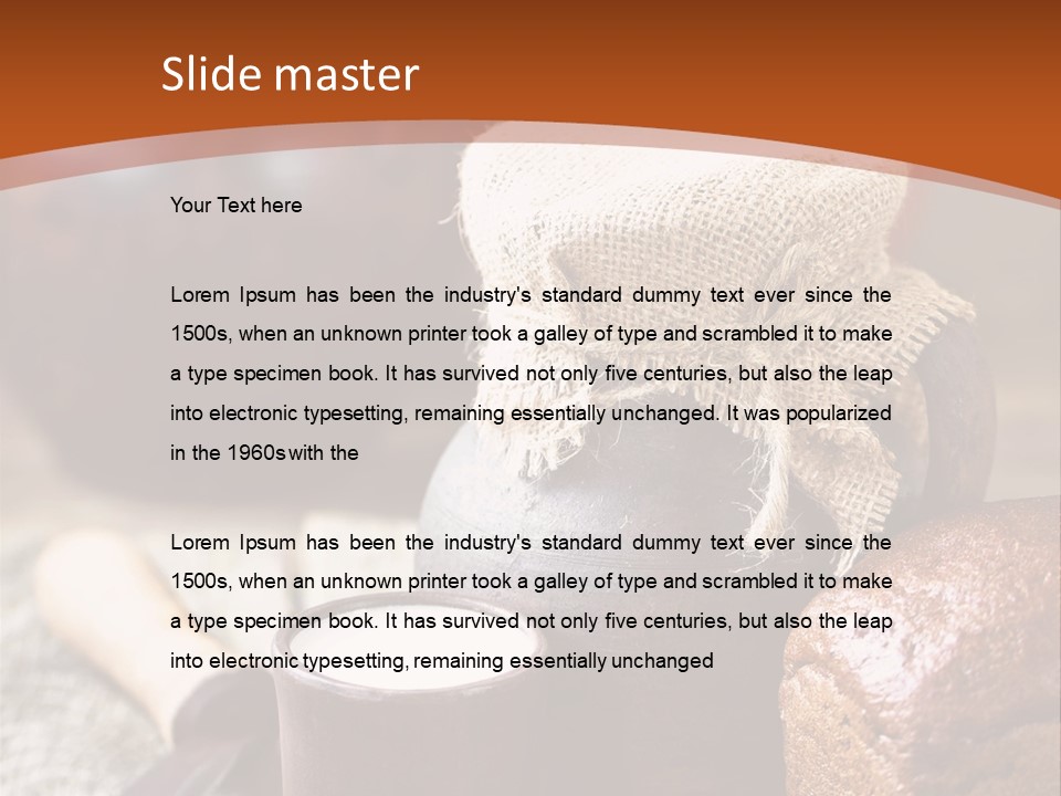 A Table Topped With A Loaf Of Bread And A Cup Of Coffee PowerPoint Template