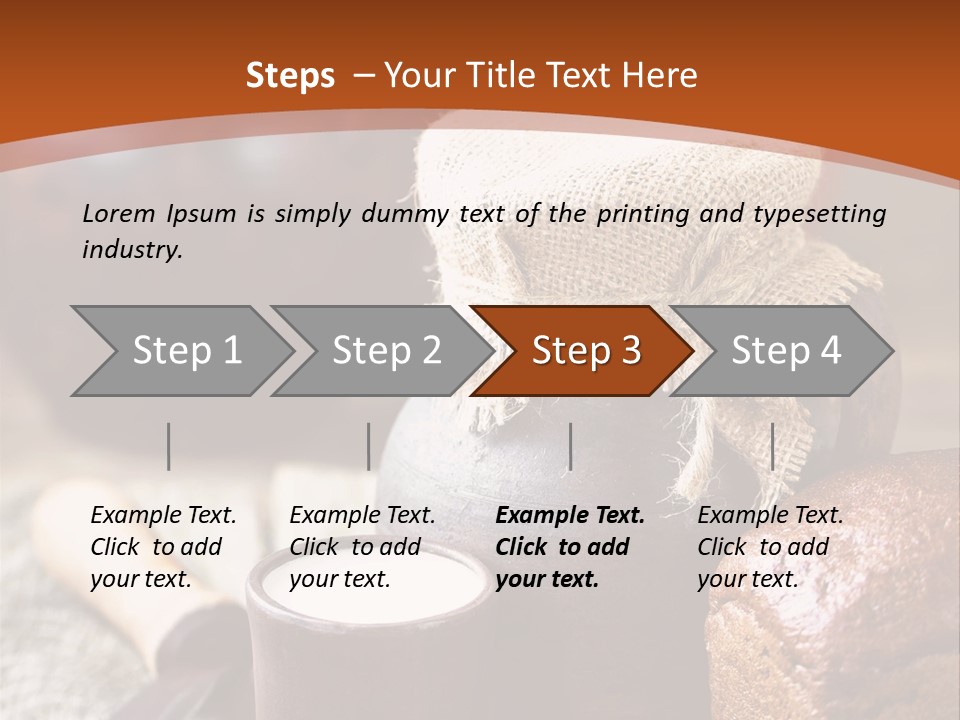 A Table Topped With A Loaf Of Bread And A Cup Of Coffee PowerPoint Template