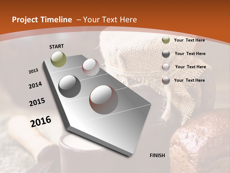 A Table Topped With A Loaf Of Bread And A Cup Of Coffee PowerPoint Template
