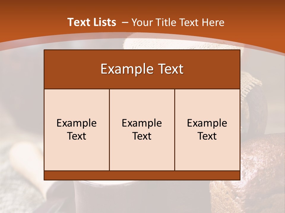 A Table Topped With A Loaf Of Bread And A Cup Of Coffee PowerPoint Template