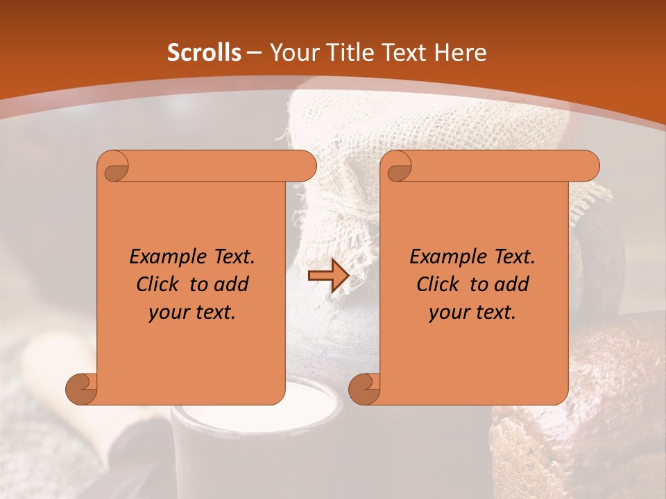 A Table Topped With A Loaf Of Bread And A Cup Of Coffee PowerPoint Template