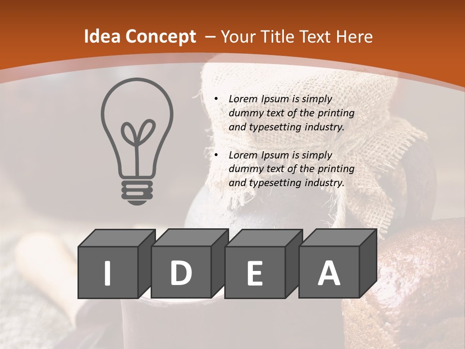 A Table Topped With A Loaf Of Bread And A Cup Of Coffee PowerPoint Template