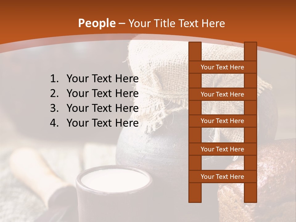 A Table Topped With A Loaf Of Bread And A Cup Of Coffee PowerPoint Template