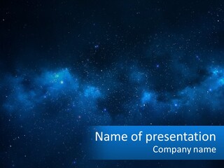 A Night Sky With Stars And Clouds Powerpoint Presentation PowerPoint Template