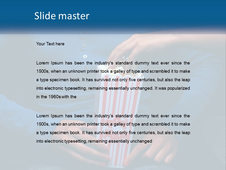 A Person Sitting In A Chair Holding A Bag Of Popcorn PowerPoint Template