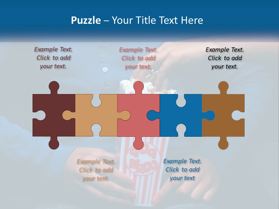 A Person Sitting In A Chair Holding A Bag Of Popcorn PowerPoint Template