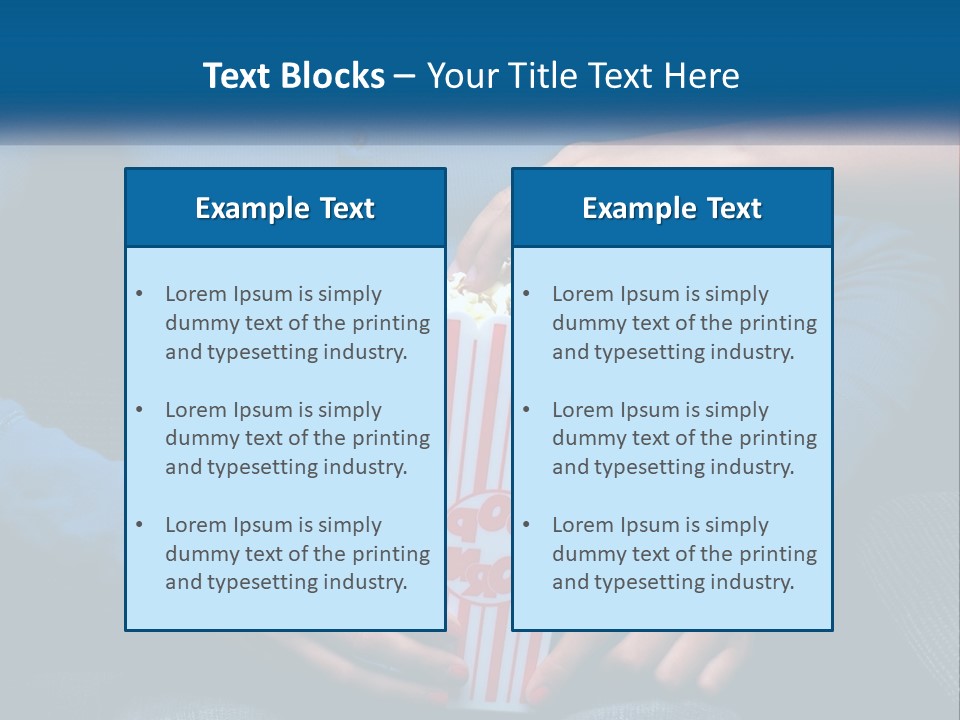 A Person Sitting In A Chair Holding A Bag Of Popcorn PowerPoint Template