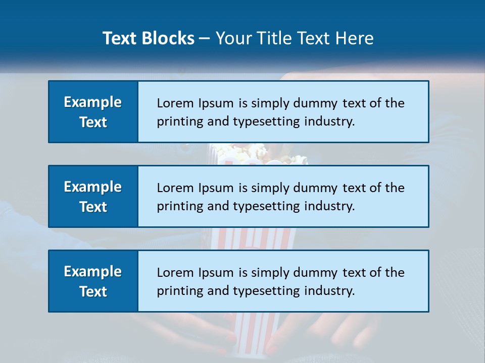 A Person Sitting In A Chair Holding A Bag Of Popcorn PowerPoint Template