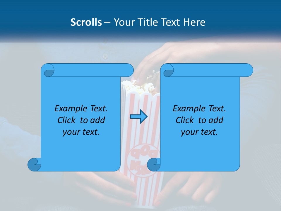 A Person Sitting In A Chair Holding A Bag Of Popcorn PowerPoint Template