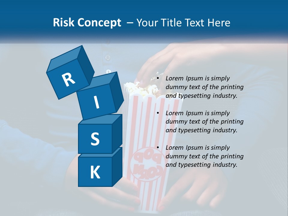 A Person Sitting In A Chair Holding A Bag Of Popcorn PowerPoint Template