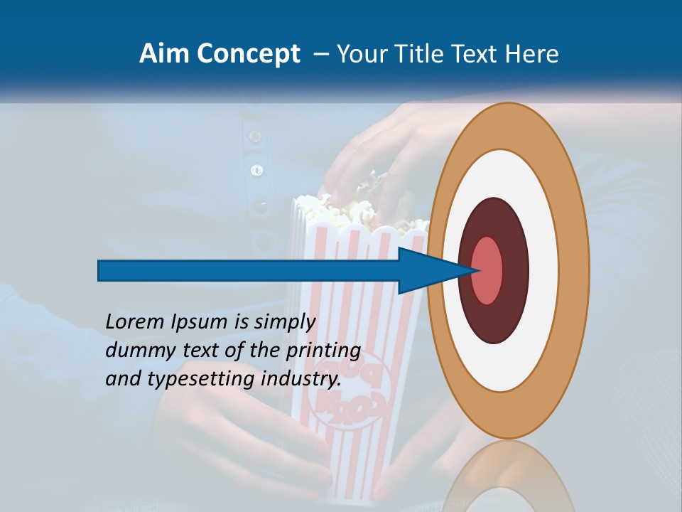 A Person Sitting In A Chair Holding A Bag Of Popcorn PowerPoint Template