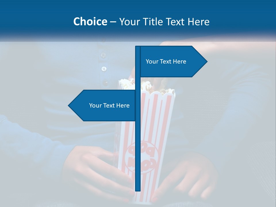 A Person Sitting In A Chair Holding A Bag Of Popcorn PowerPoint Template