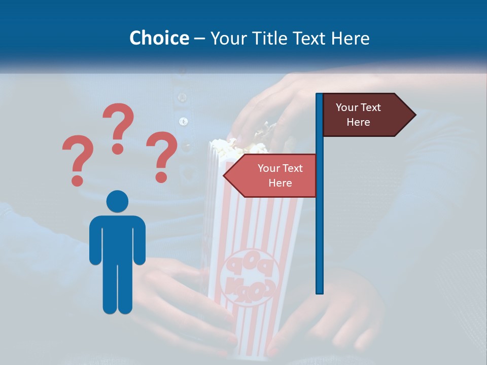 A Person Sitting In A Chair Holding A Bag Of Popcorn PowerPoint Template
