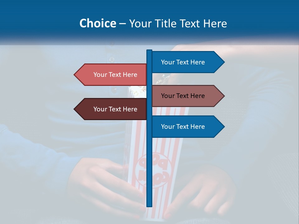 A Person Sitting In A Chair Holding A Bag Of Popcorn PowerPoint Template