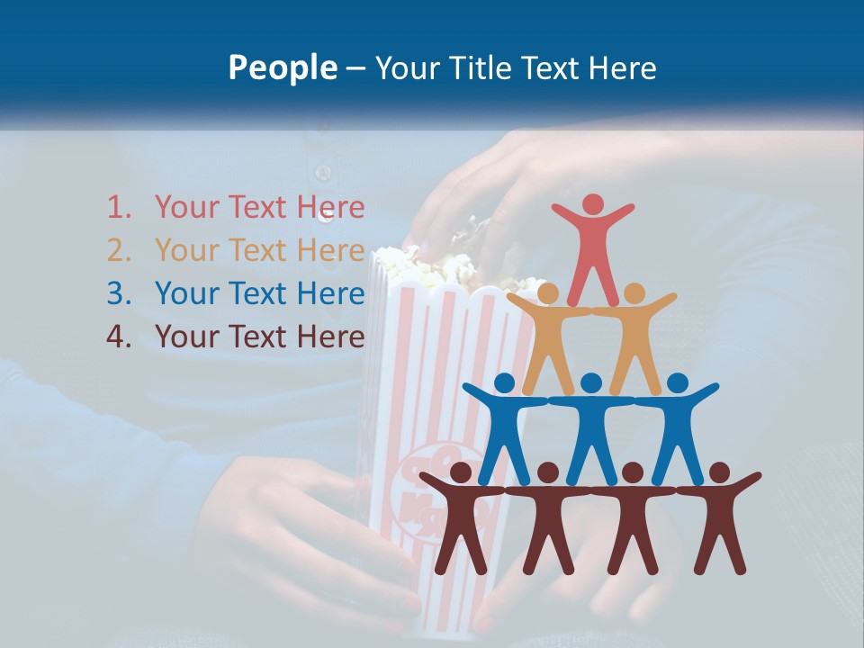 A Person Sitting In A Chair Holding A Bag Of Popcorn PowerPoint Template