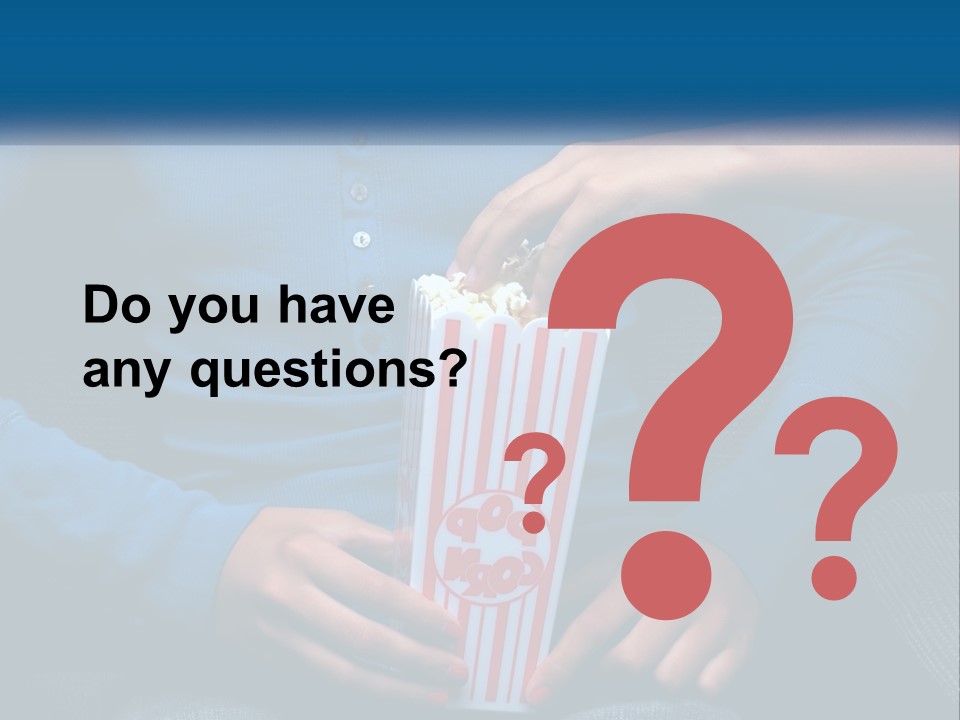 A Person Sitting In A Chair Holding A Bag Of Popcorn PowerPoint Template