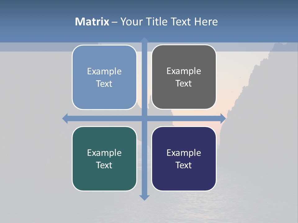 A Large Body Of Water With Rocks In The Background PowerPoint Template