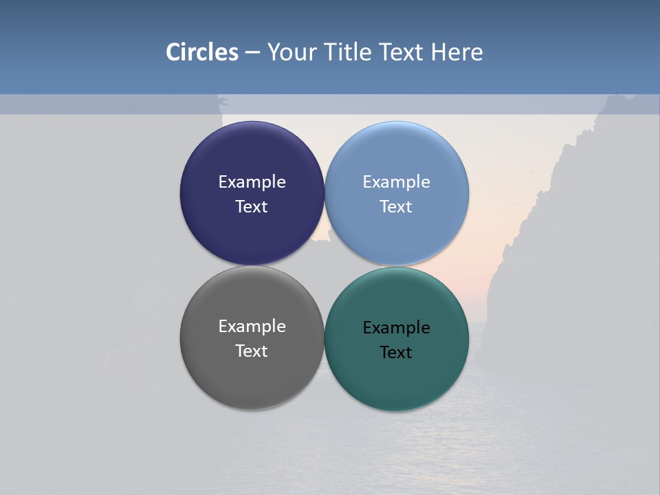 A Large Body Of Water With Rocks In The Background PowerPoint Template