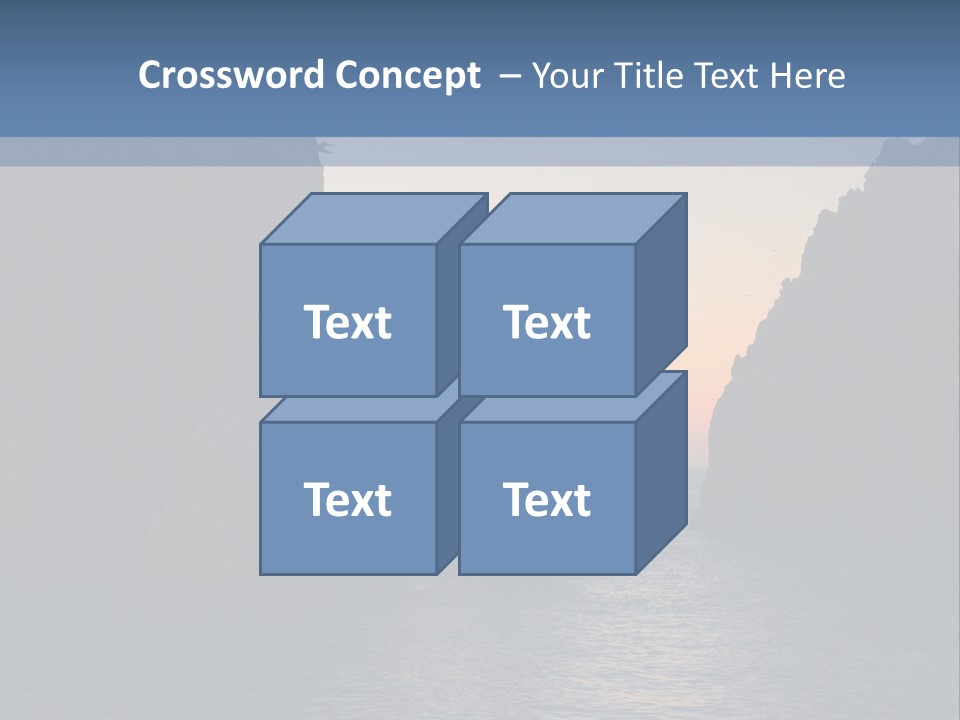 A Large Body Of Water With Rocks In The Background PowerPoint Template