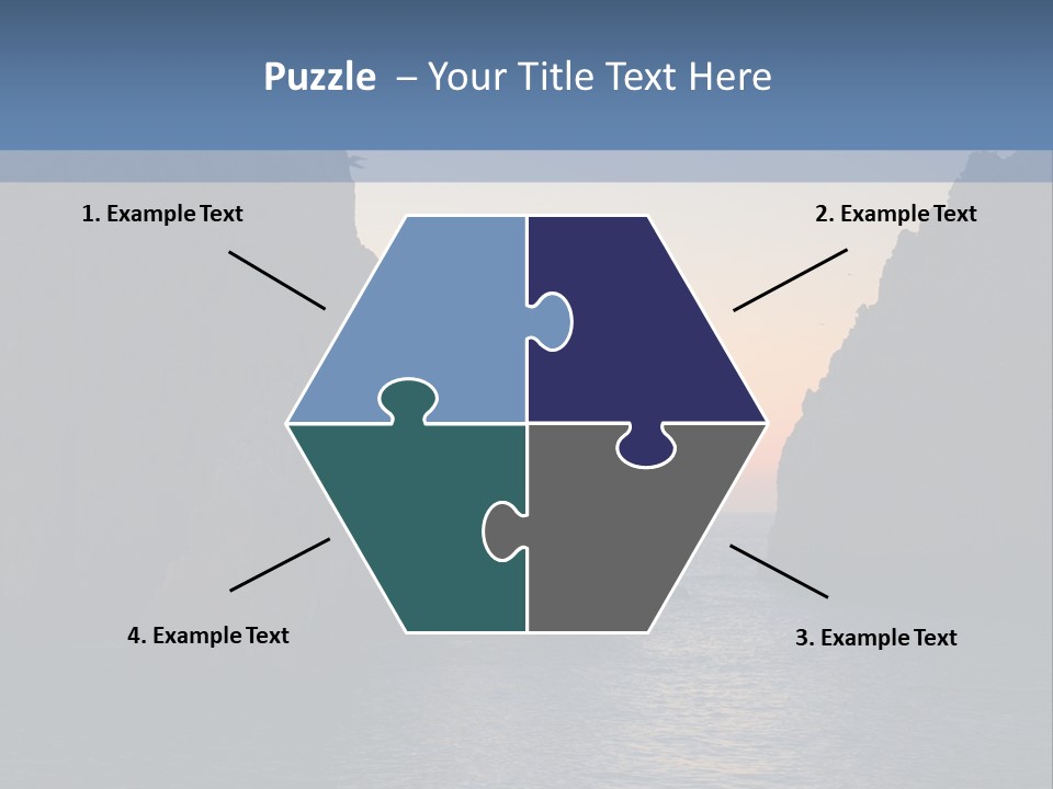 A Large Body Of Water With Rocks In The Background PowerPoint Template