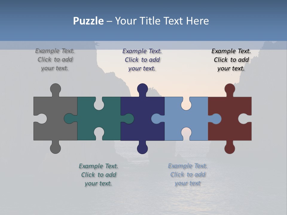 A Large Body Of Water With Rocks In The Background PowerPoint Template