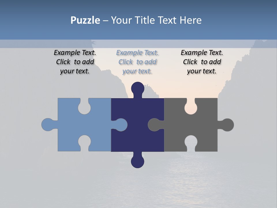 A Large Body Of Water With Rocks In The Background PowerPoint Template