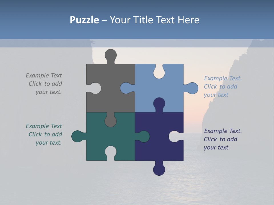 A Large Body Of Water With Rocks In The Background PowerPoint Template