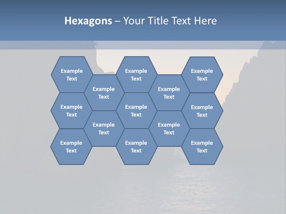 A Large Body Of Water With Rocks In The Background PowerPoint Template