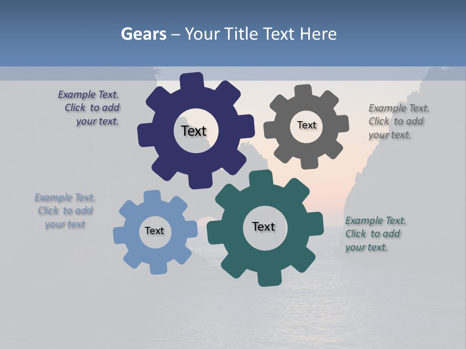 A Large Body Of Water With Rocks In The Background PowerPoint Template