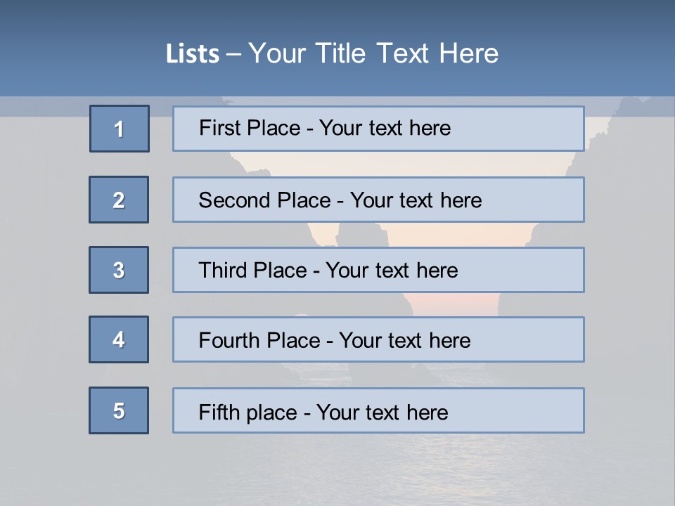 A Large Body Of Water With Rocks In The Background PowerPoint Template