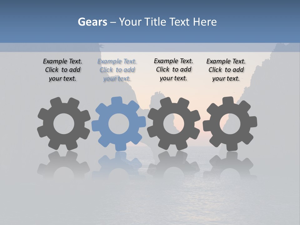 A Large Body Of Water With Rocks In The Background PowerPoint Template