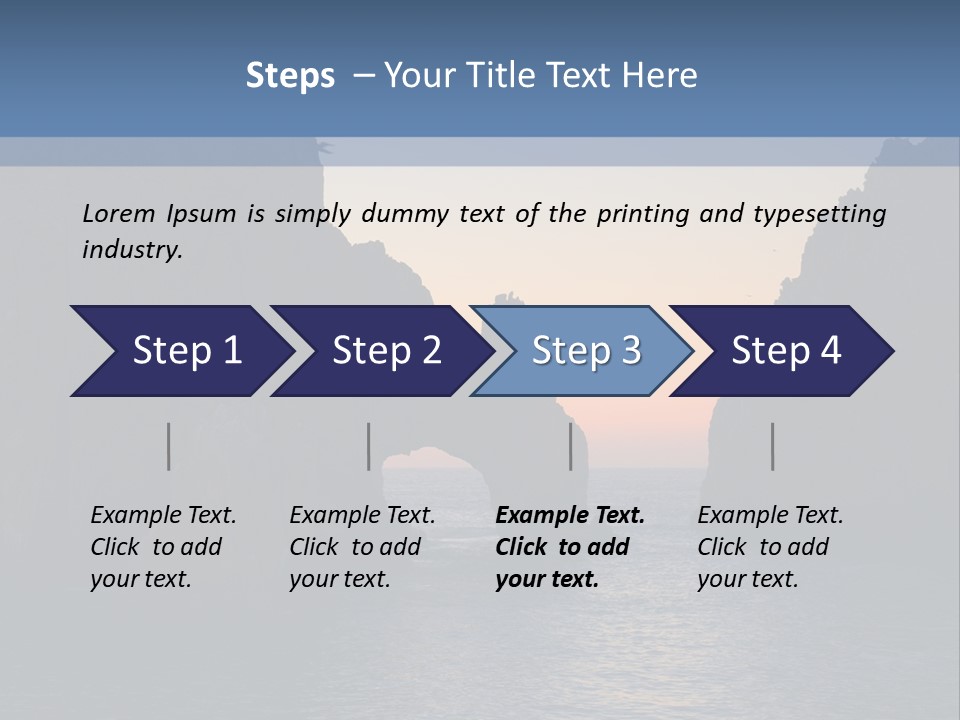 A Large Body Of Water With Rocks In The Background PowerPoint Template