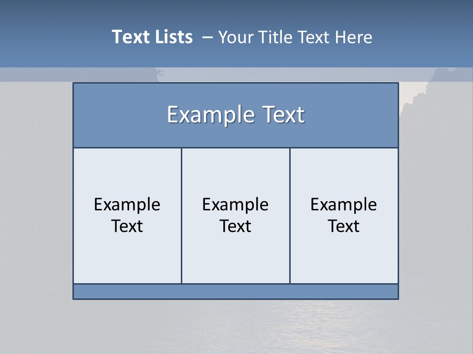 A Large Body Of Water With Rocks In The Background PowerPoint Template