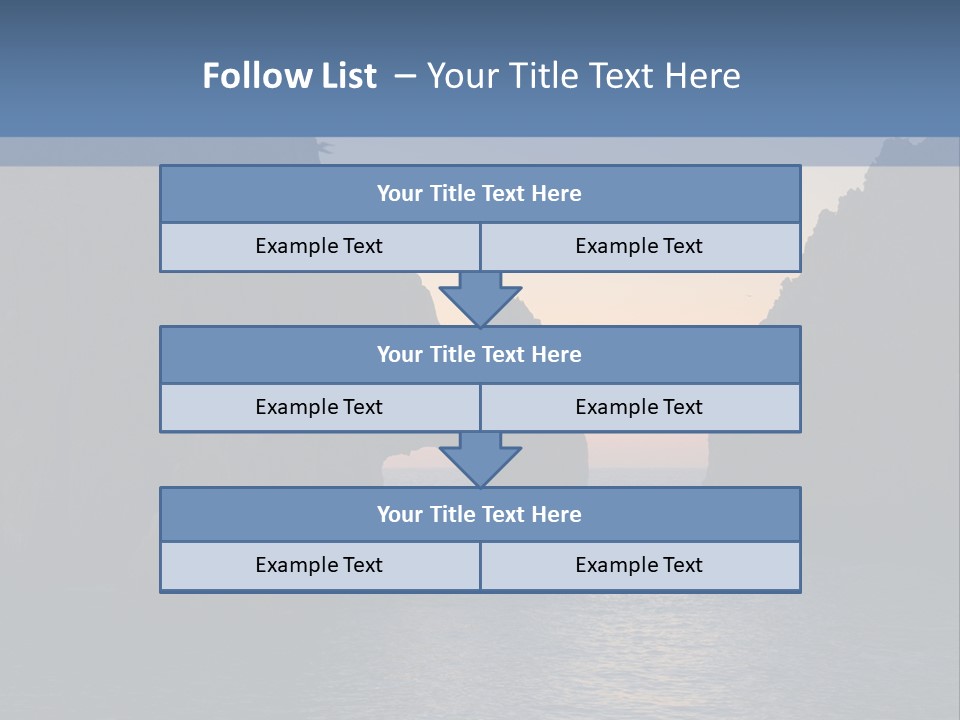 A Large Body Of Water With Rocks In The Background PowerPoint Template